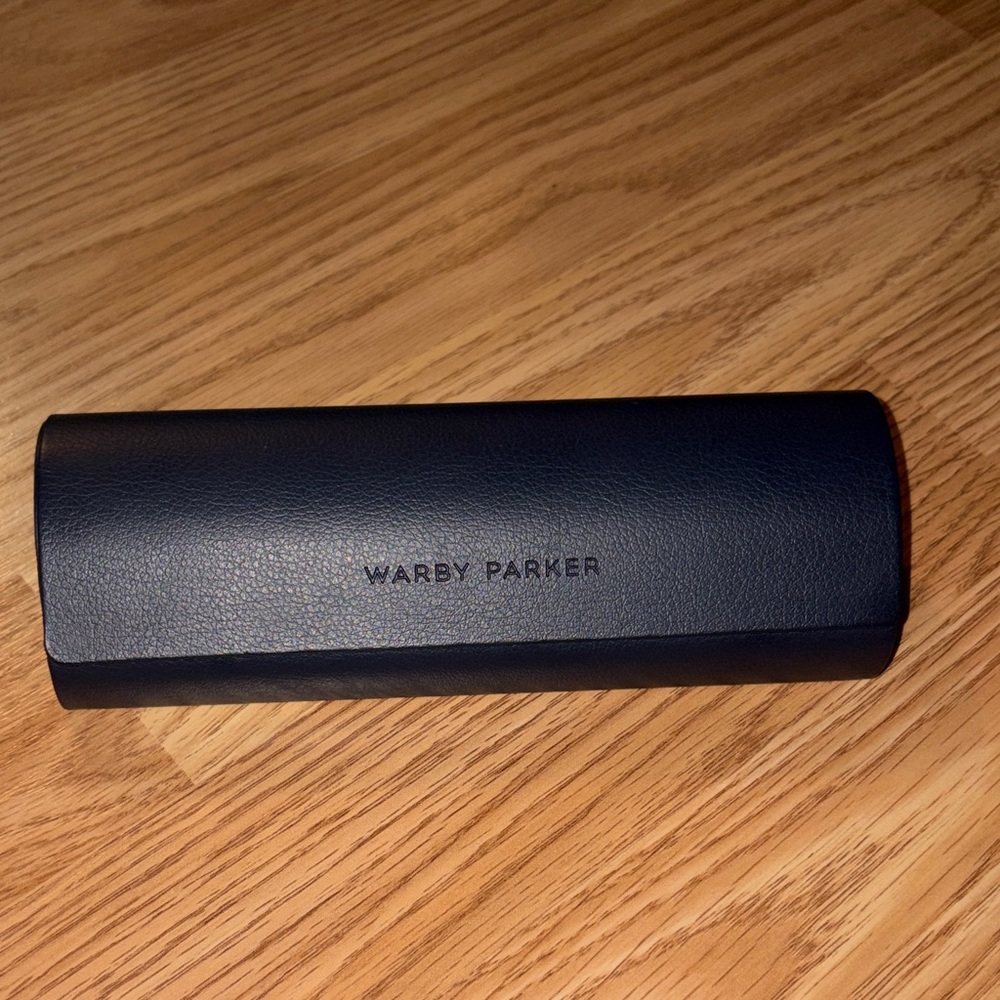 Warby Parker Navy Blue Hard Shell Glasses Case